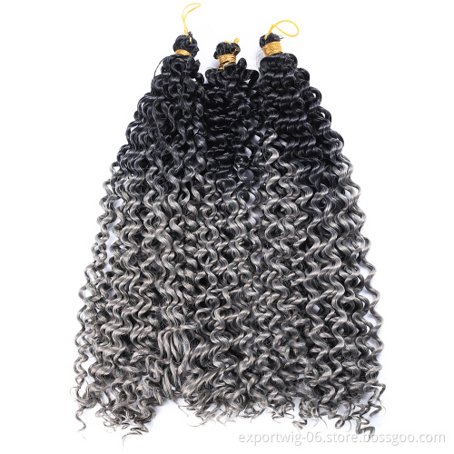 Water Wave Curly Synthetic Crochet Braiding Hair Extension Wholesale Pre Looped Hot Sell Passion Twist Hair For Afro Black Women